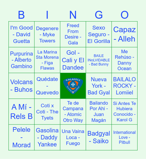 BINGO MUSICAL Bingo Card