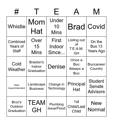 Graduation 2025 Bingo Card