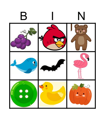 Colors! Bingo Card