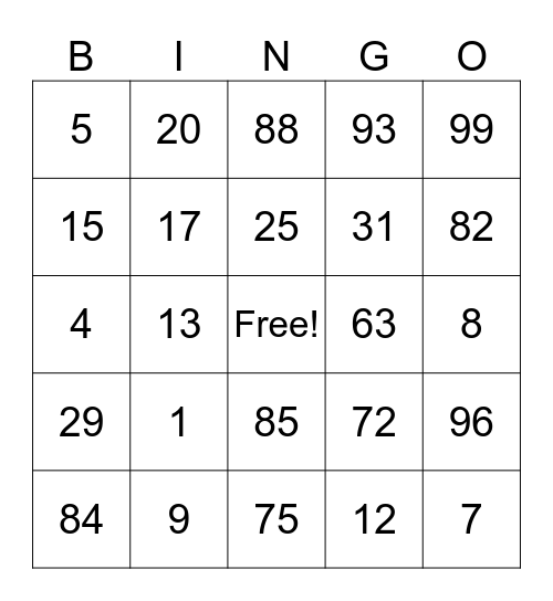 Memeorial Day B-I-N-G-O Bingo Card