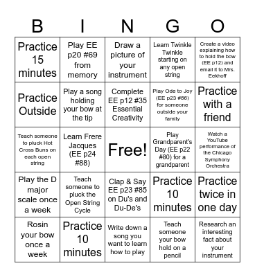 5th Summer Bingo Card