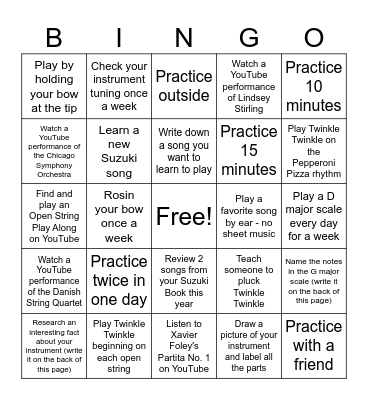 6th Summer Bingo Card