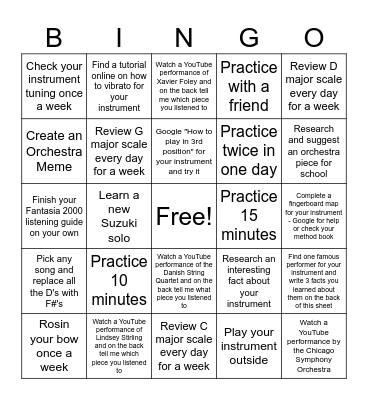 7/8 Summer Bingo Card