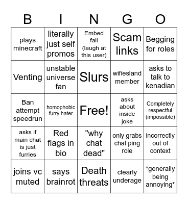New members,., Bingo Card