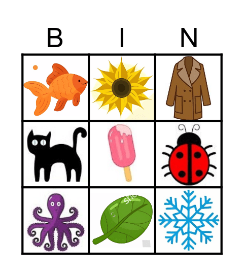 Colors! Bingo Card