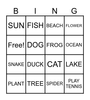 UNITS 3 AND 4 Bingo Card