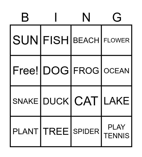 UNITS 3 AND 4 Bingo Card