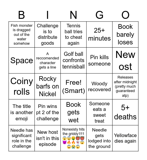 The one for the 20 beefs dee to the I to the a Bingo Card