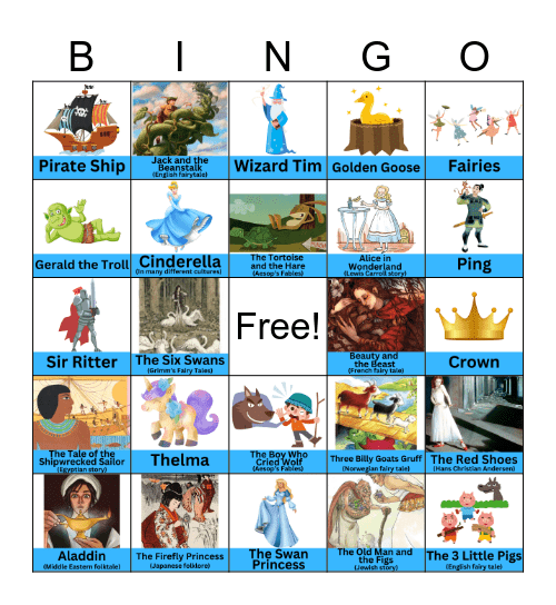 Fairy Tale Bingo Card