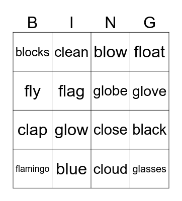 'l' blends Bingo Card