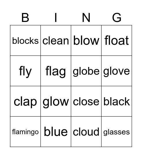'l' blends Bingo Card