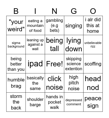 harry bingo Card