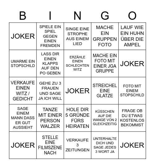 JGA PATRICK Bingo Card