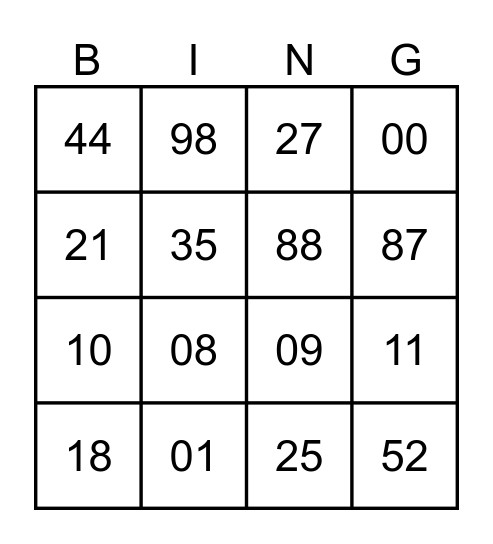 Valores para el trabajo Bingo Card