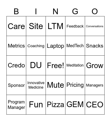 CCS Bingo Card