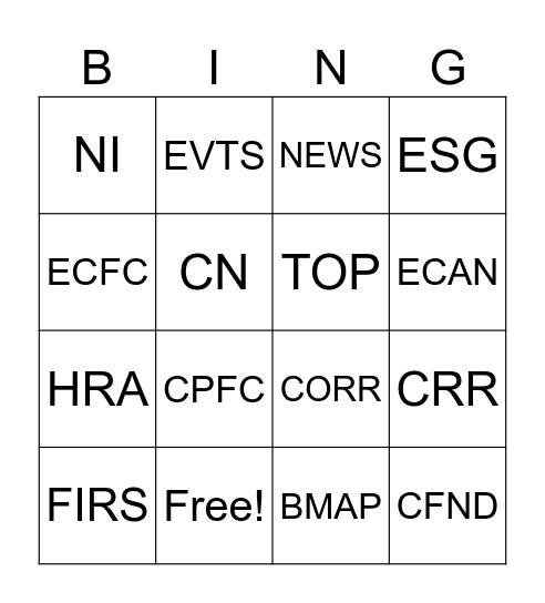 BAIB3004 Week 12 Bloomberg Function Fiesta Bingo Card