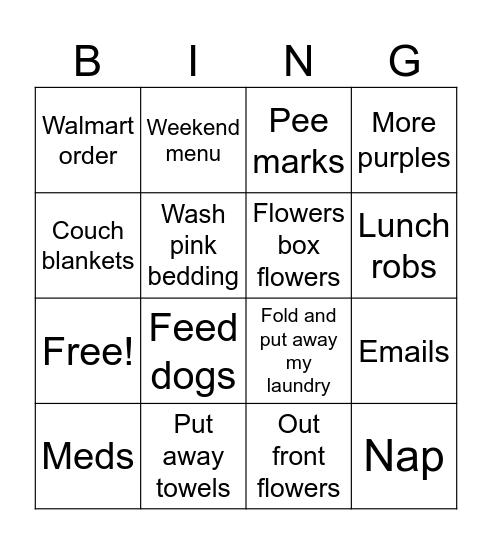 Untitled Bingofryytrr Bingo Card