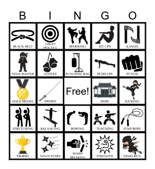 NINJA BINGO Card