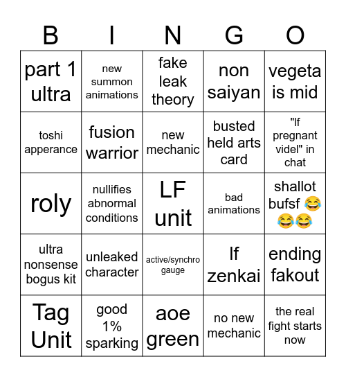 DBL 7th Anniversary Reveals Bingo Card