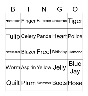 BINGO Card