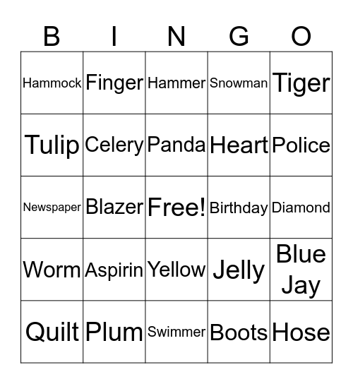 BINGO Card