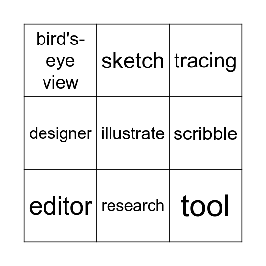 Vocabulary Bingo Card
