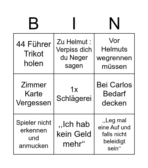 Obi Wan Koblenzer Bingo Malle Edition Bingo Card