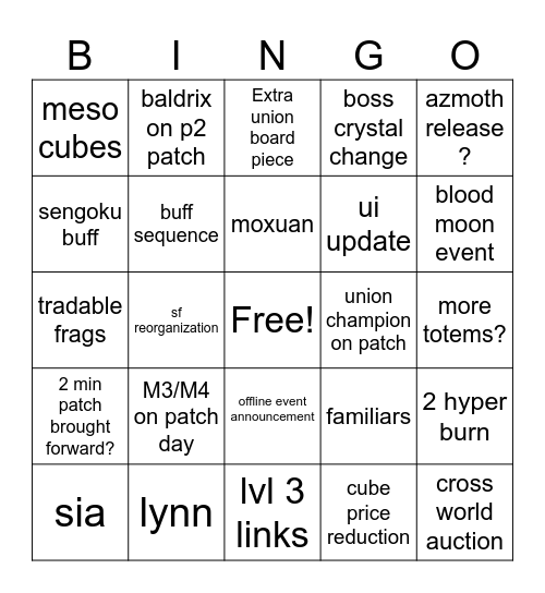 MSEA NEXT showcase Bingo Card