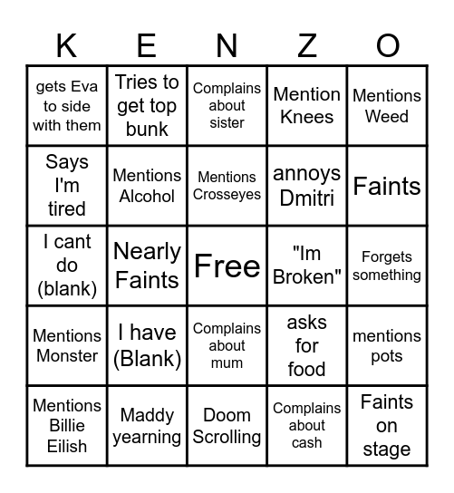 le BINGOI Bingo Card