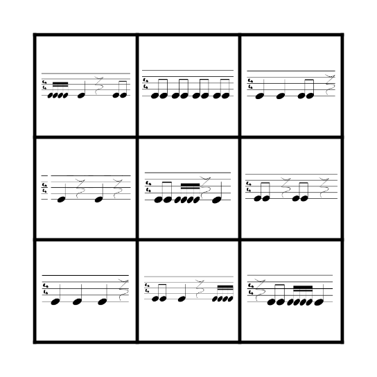 BINGO MUSICAL Bingo Card