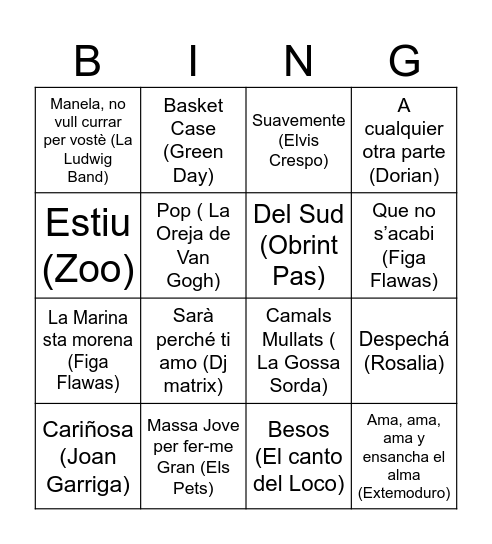 Festa Major 40 LU! Bingo Card