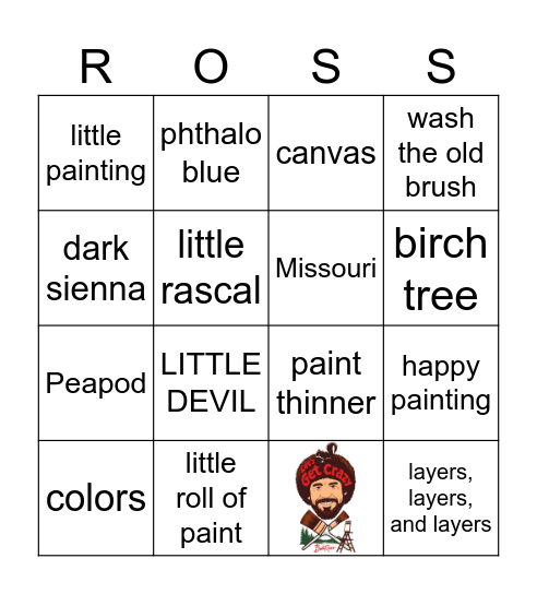 bob ross bingo 2024-2025 Bingo Card