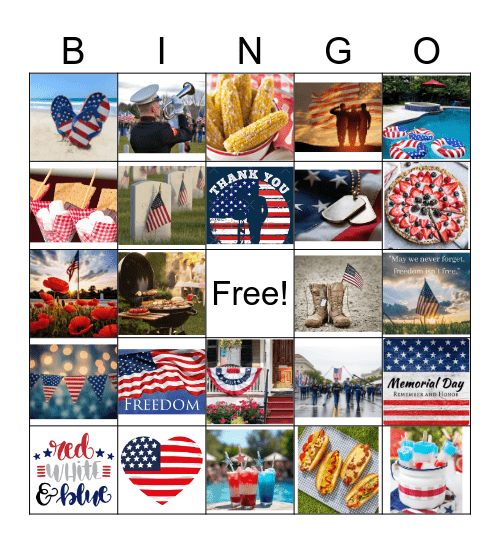 MEMORIAL DAY Bingo Card