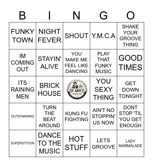 DISCO NIGHT : DISCO FEVER Bingo Card