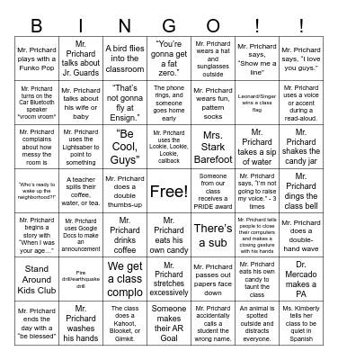 6th Grade End of the Year Bingo! Bingo Card