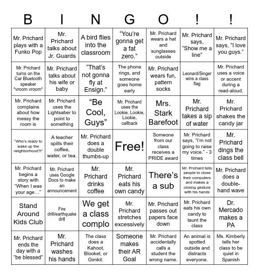 6th Grade End of the Year Bingo! Bingo Card