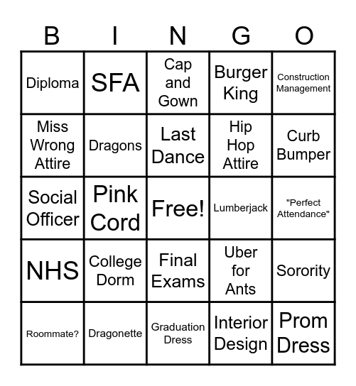 NHS 2025 Bingo Card