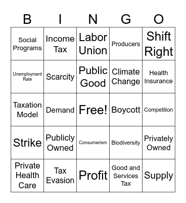 Chapter 6-9 Grade 9 Bingo Card