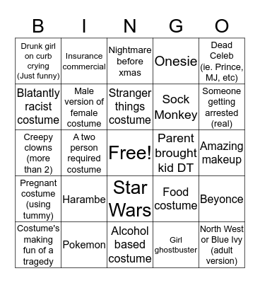 Halloween Bingo Version 2 Bingo Card