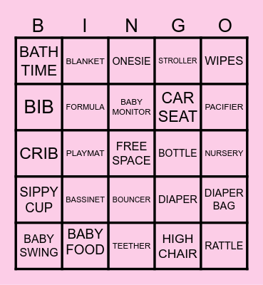 BABY SHOWER BINGO Card