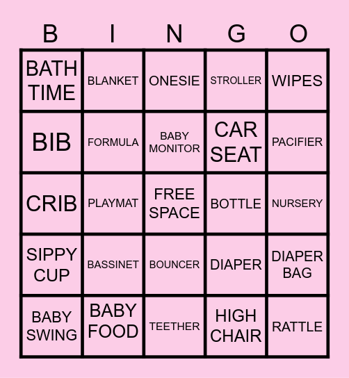 BABY SHOWER BINGO Card