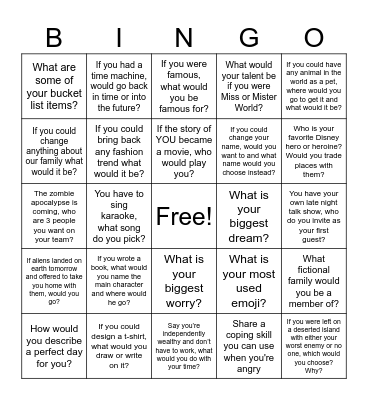 Cognitive Behavioral Therapy BINGO Card