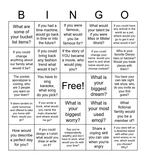 Cognitive Behavioral Therapy BINGO Card