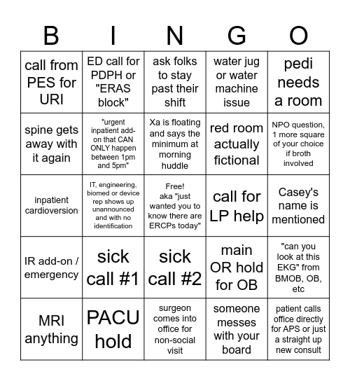 AIC BINGO Card
