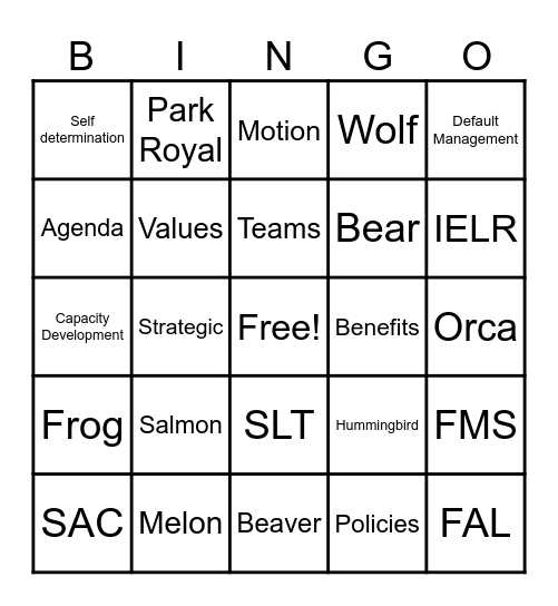 FMB BINGO Card