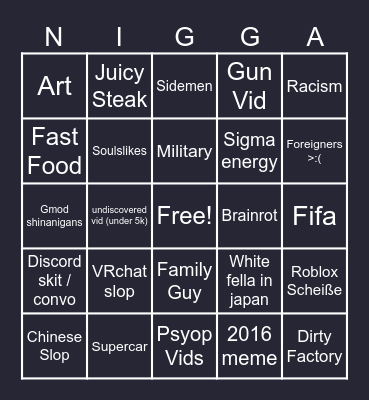 YT Short Bingo Card