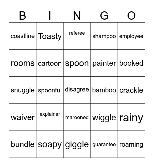 SPIRE Level 4 / Misc. Patterns Bingo Card