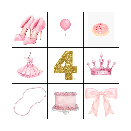 Time Four Tea Bingo Card