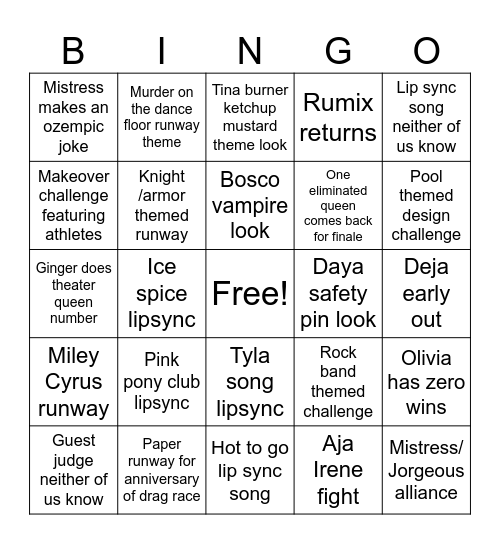 AS10 Bingo Card