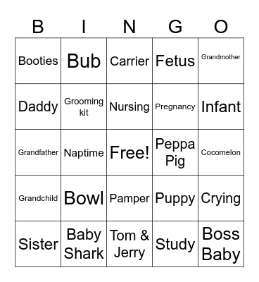 BABY BINGO Card